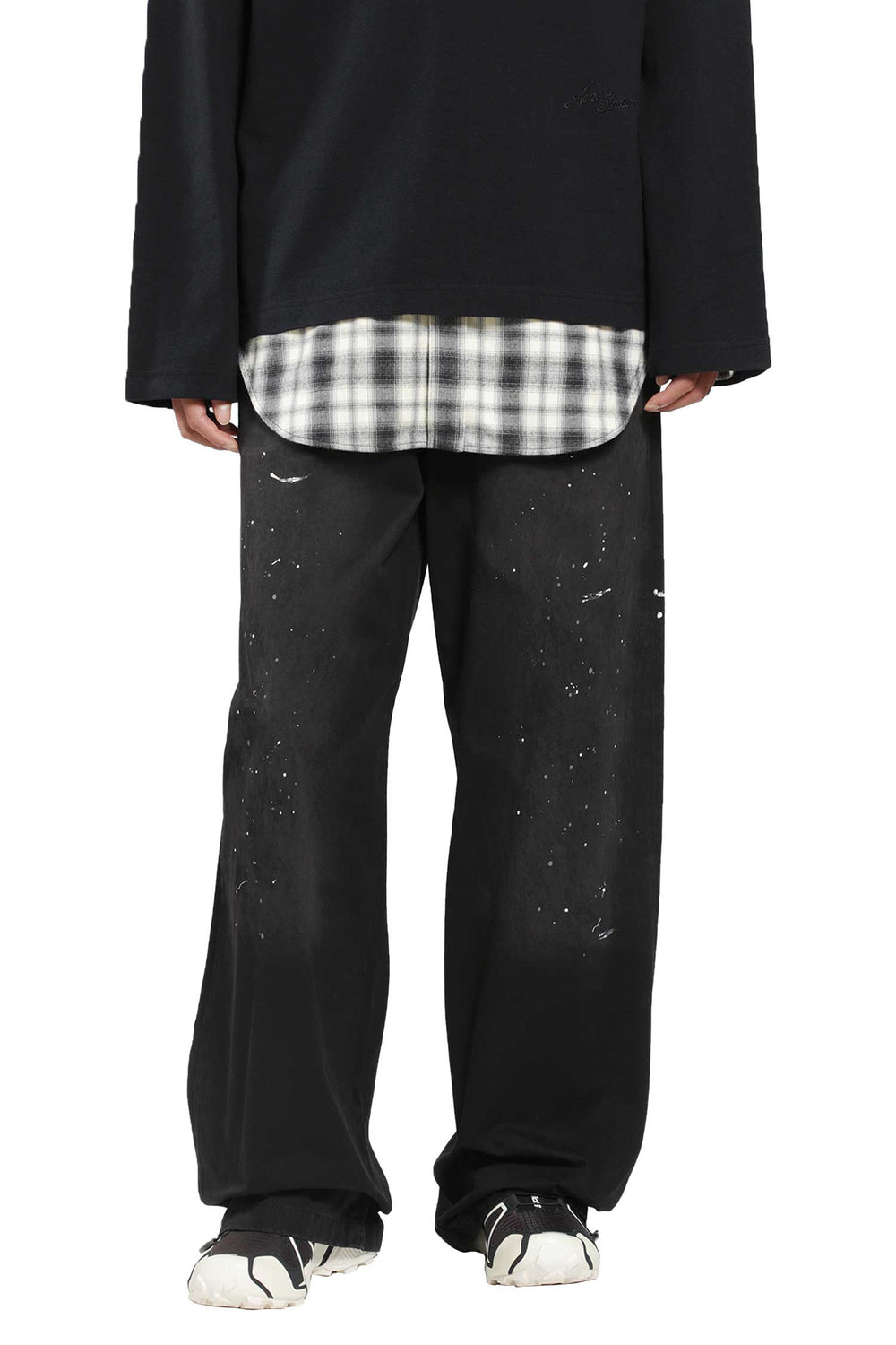 ACNE STUDIOS Washed Cotton Drawstring Trousers man