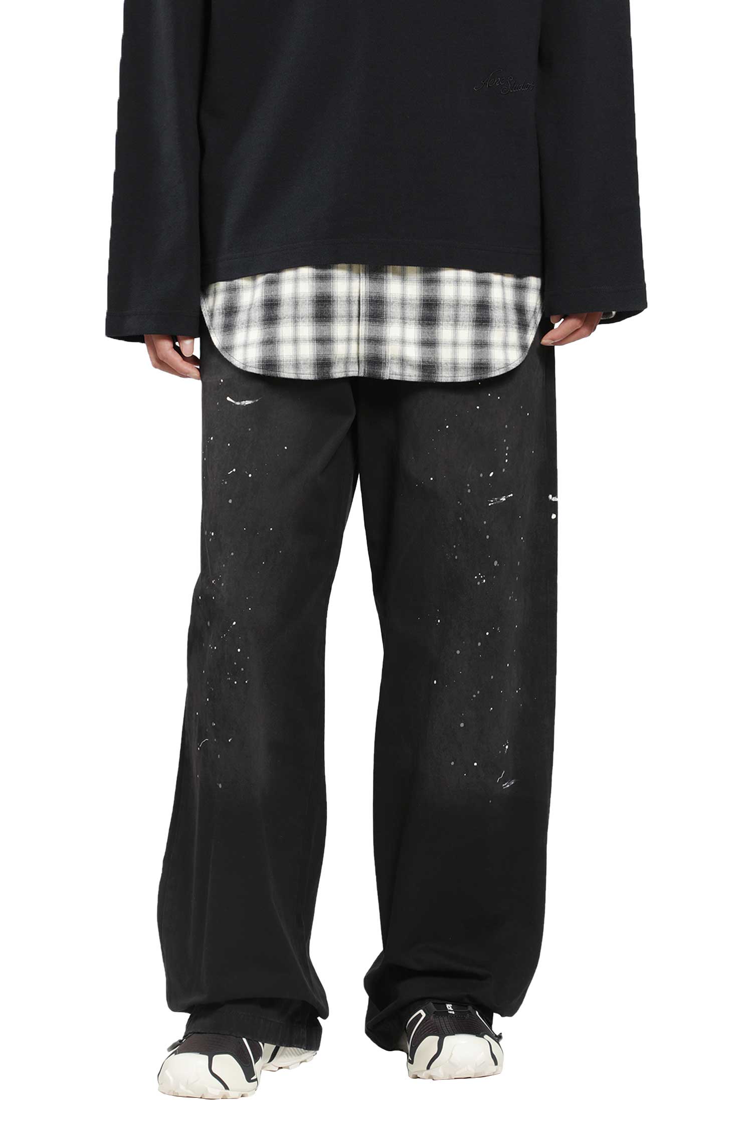 Washed Cotton Drawstring Trousers