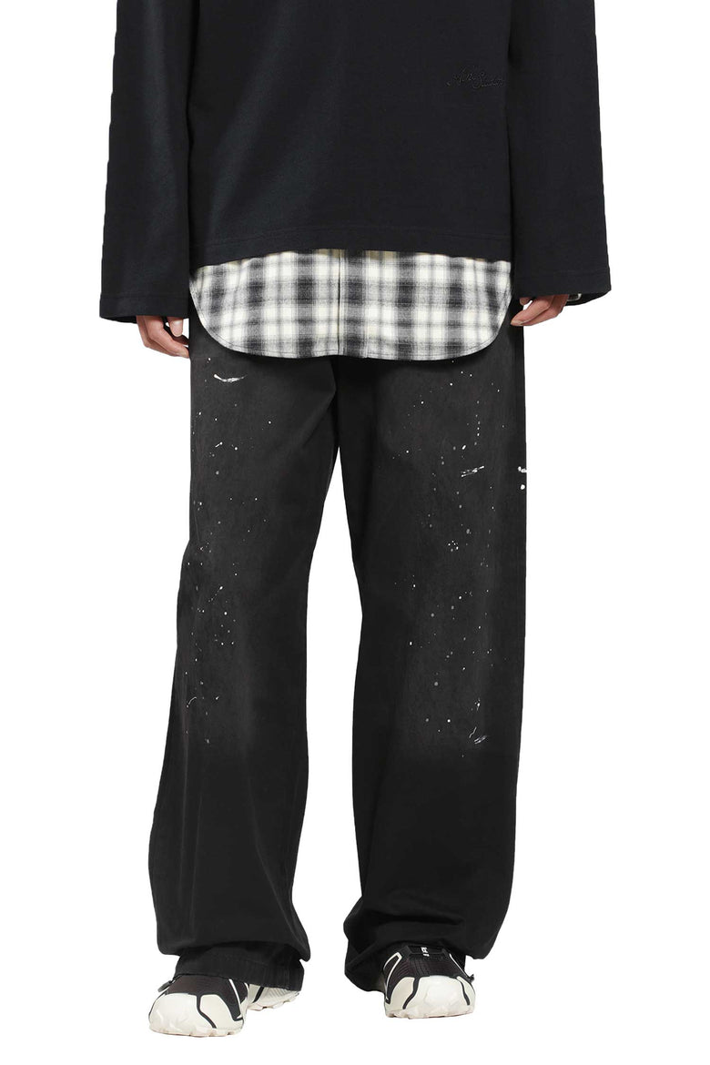 ACNE STUDIOS Washed Cotton Drawstring Trousers man