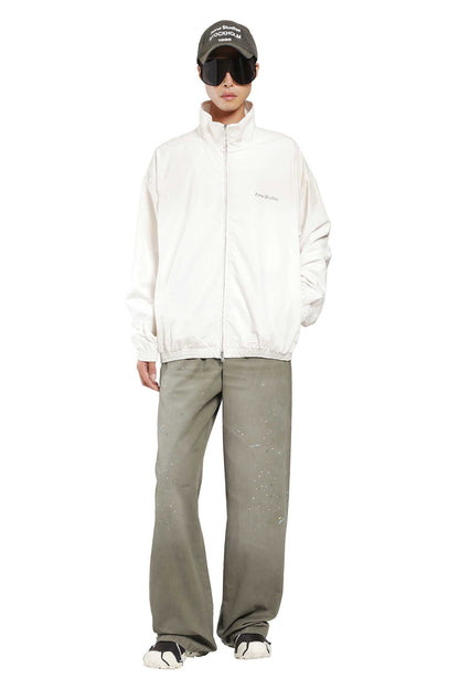 Washed Cotton Drawstring Trousers