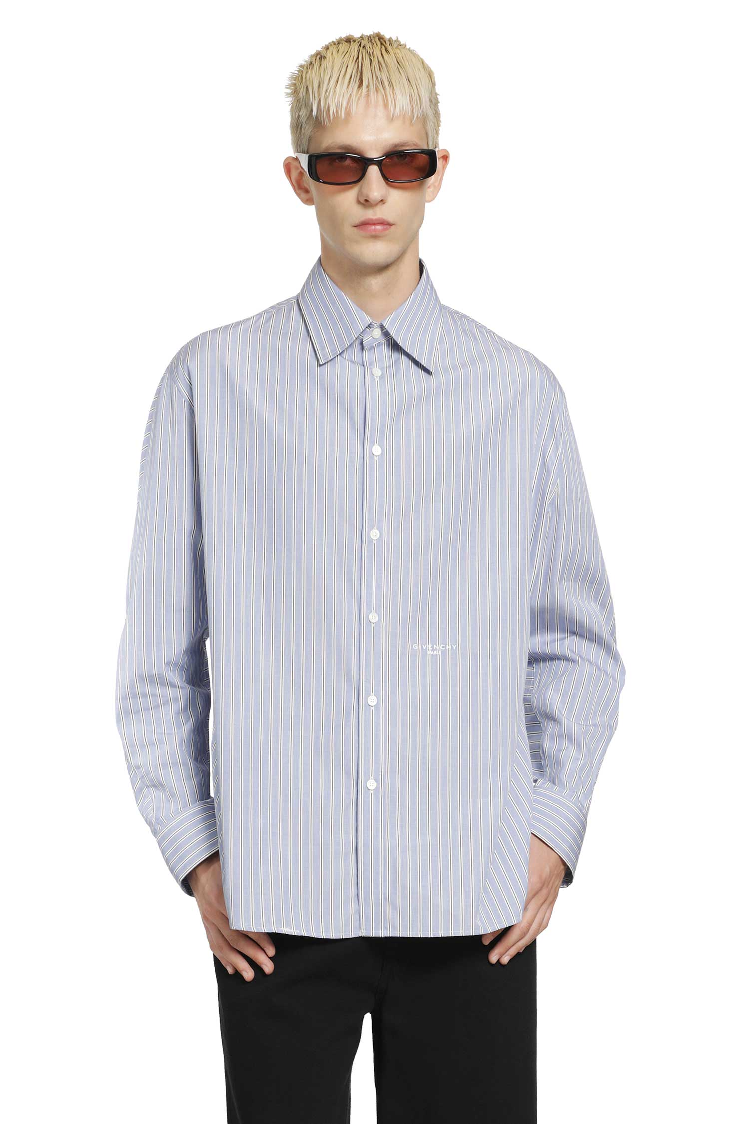 Pinstriped Shirt in Cotton Poplin