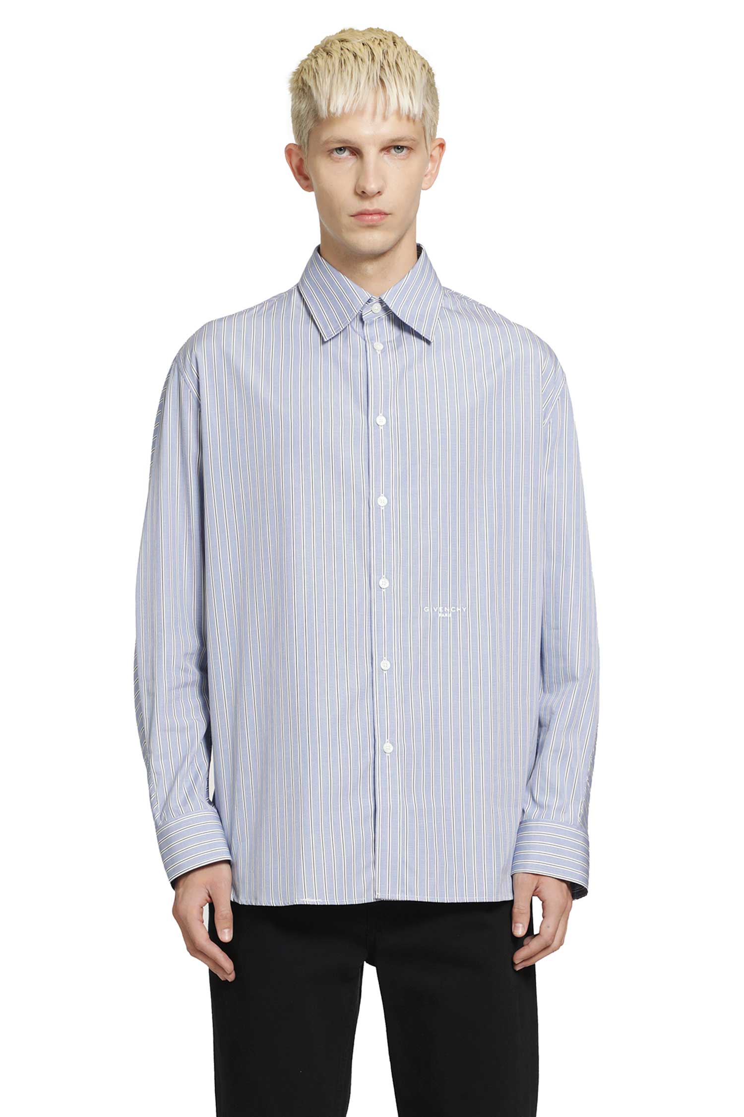 Pinstriped Shirt in Cotton Poplin