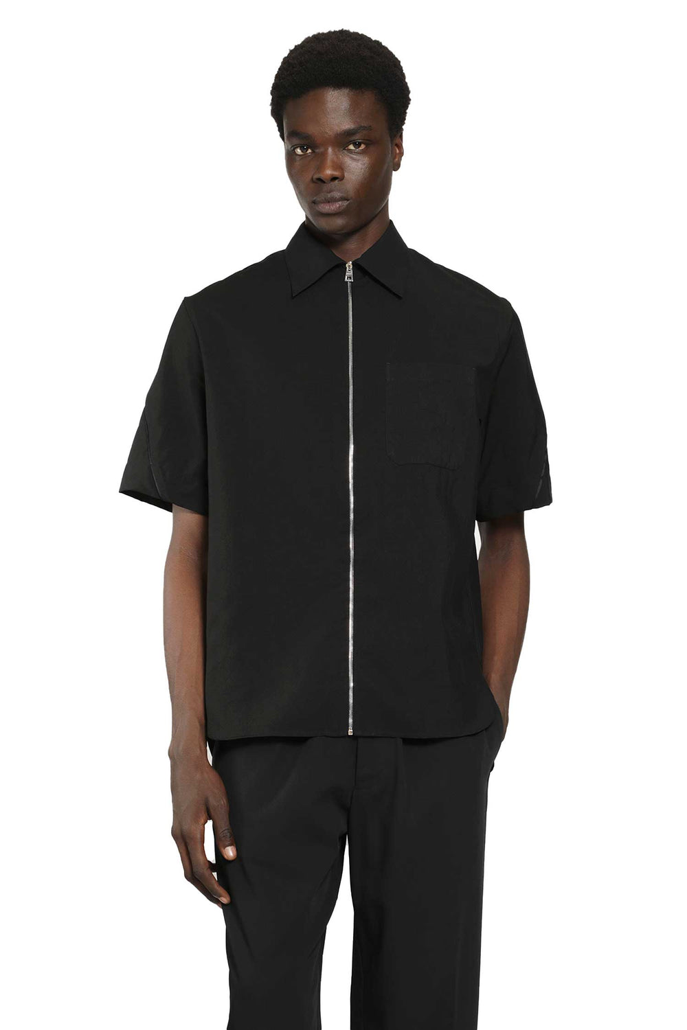 GIVENCHY Couture Seam Zip-Up Shirt man