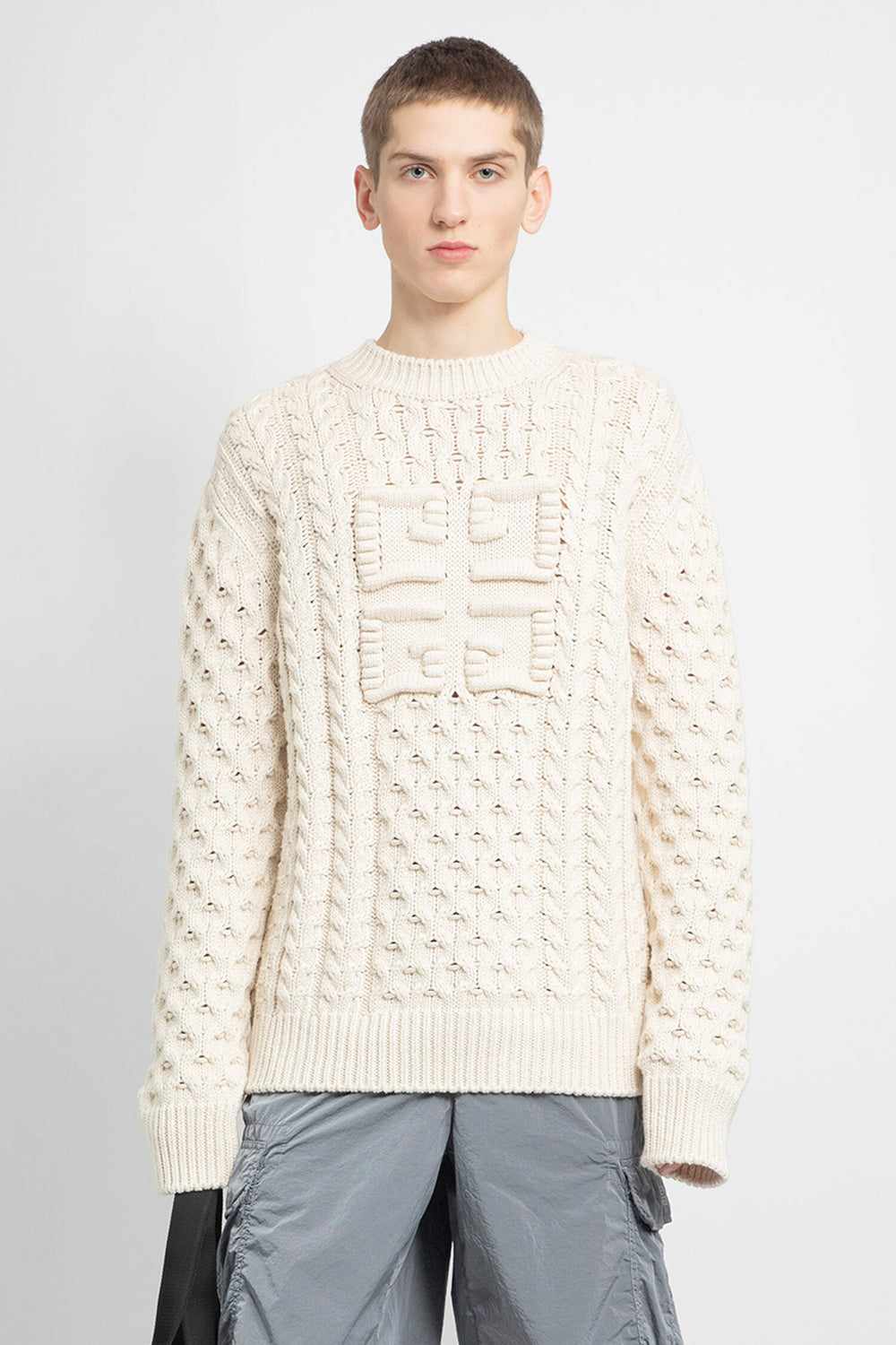 GIVENCHY MAN OFF-WHITE KNITWEAR