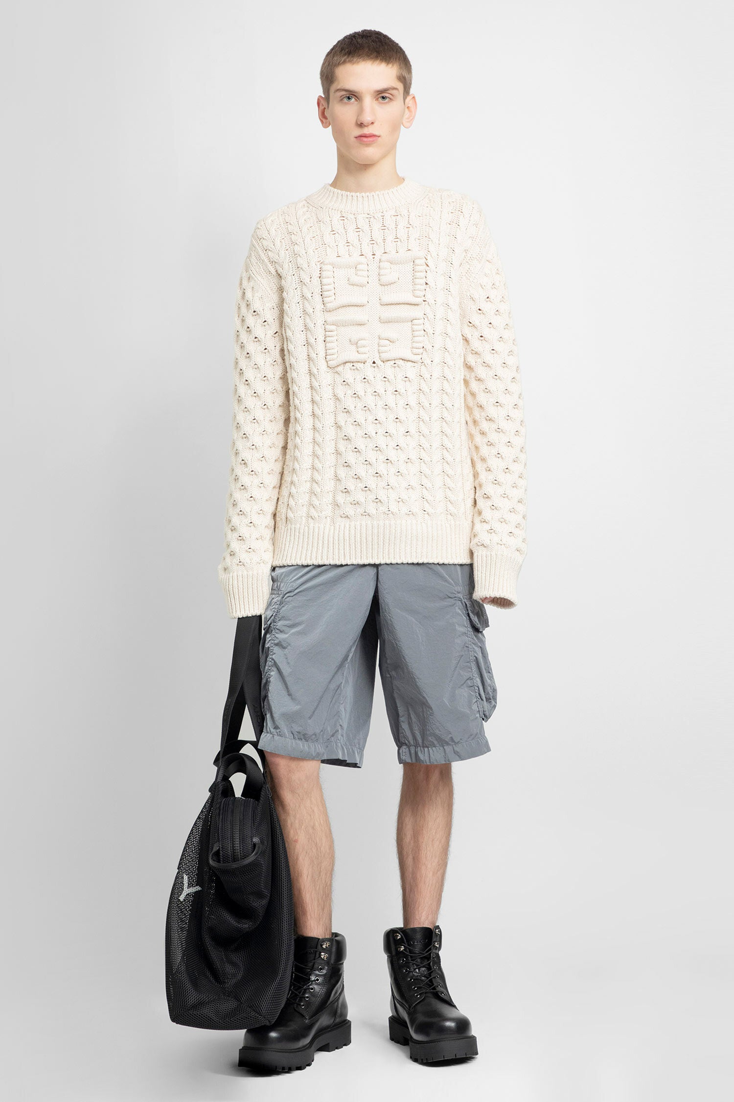GIVENCHY MAN OFF-WHITE KNITWEAR