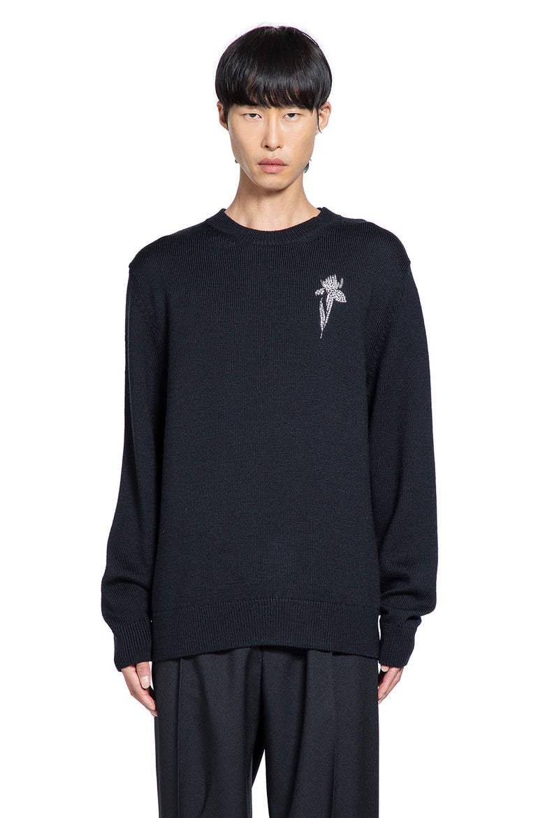 Crystal Flower Wool Sweater