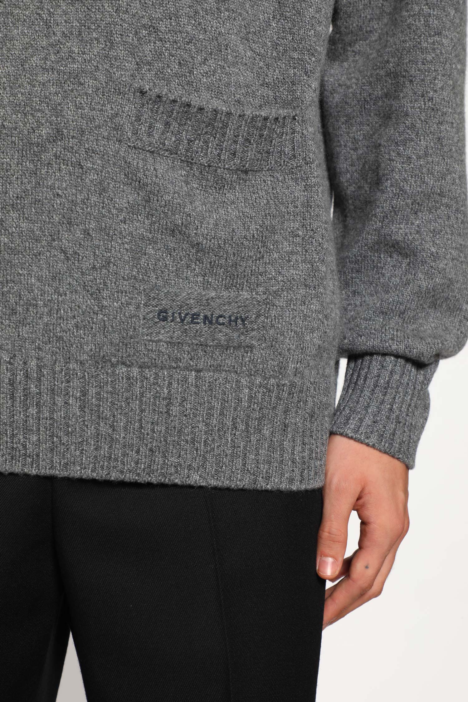 GIVENCHY MAN GREY KNITWEAR