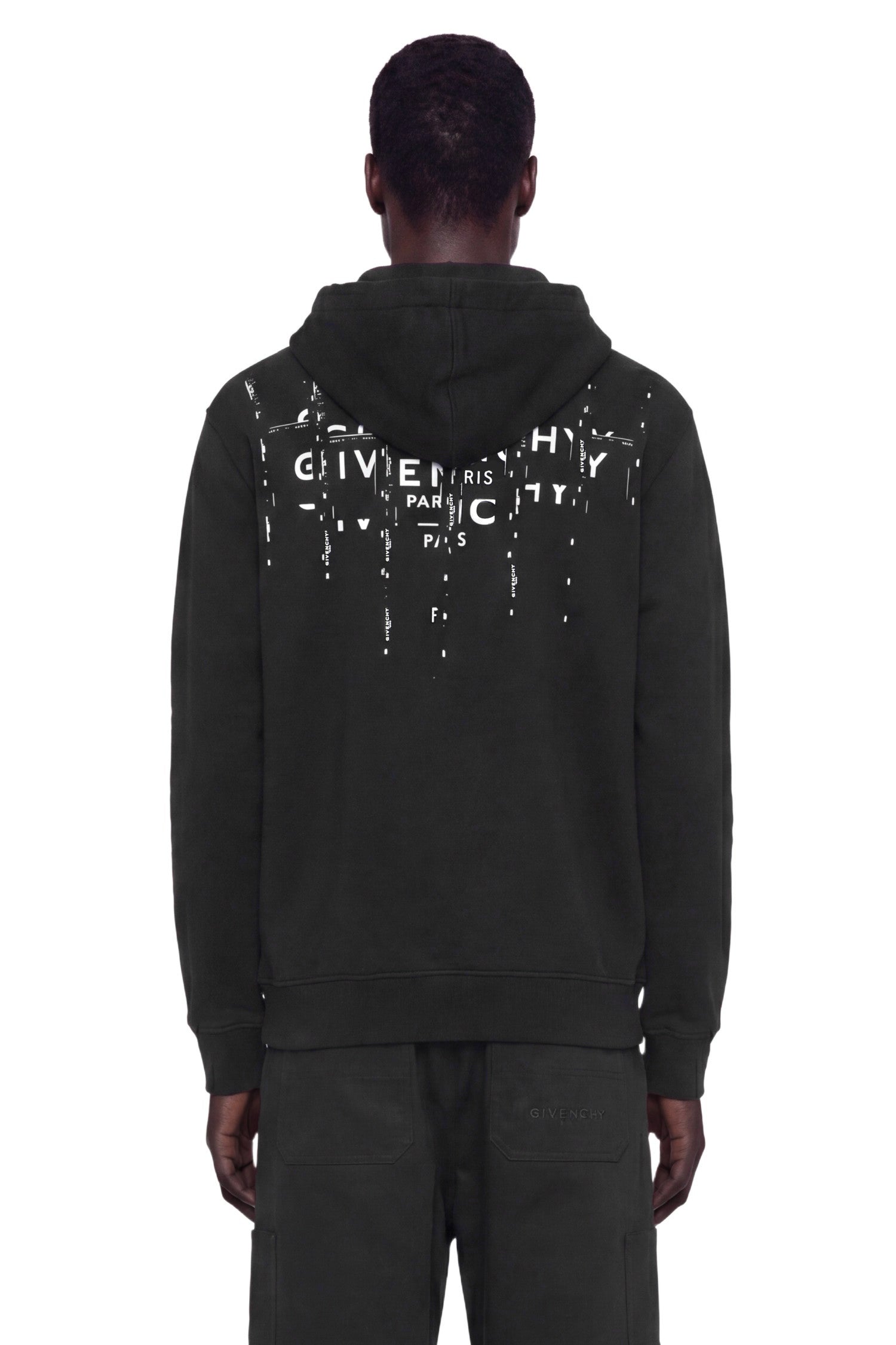 GIVENCHY Photographic Negative Logo Zip-Up Hoodie man