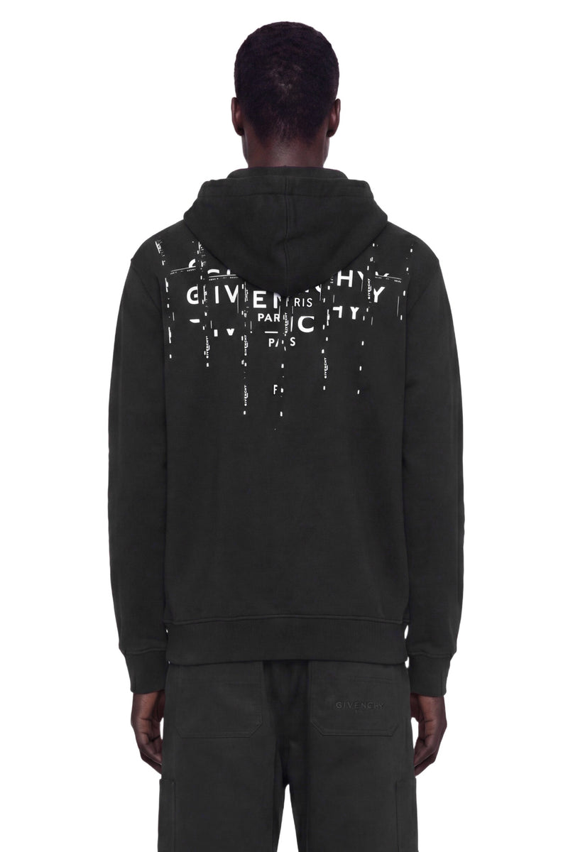 GIVENCHY Photographic Negative Logo Zip-Up Hoodie man