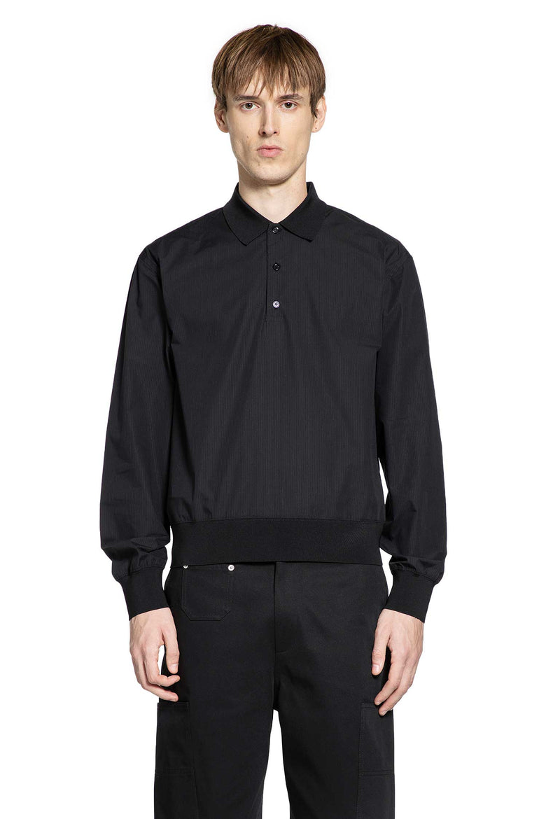 Striped Cotton Poplin Polo Shirt