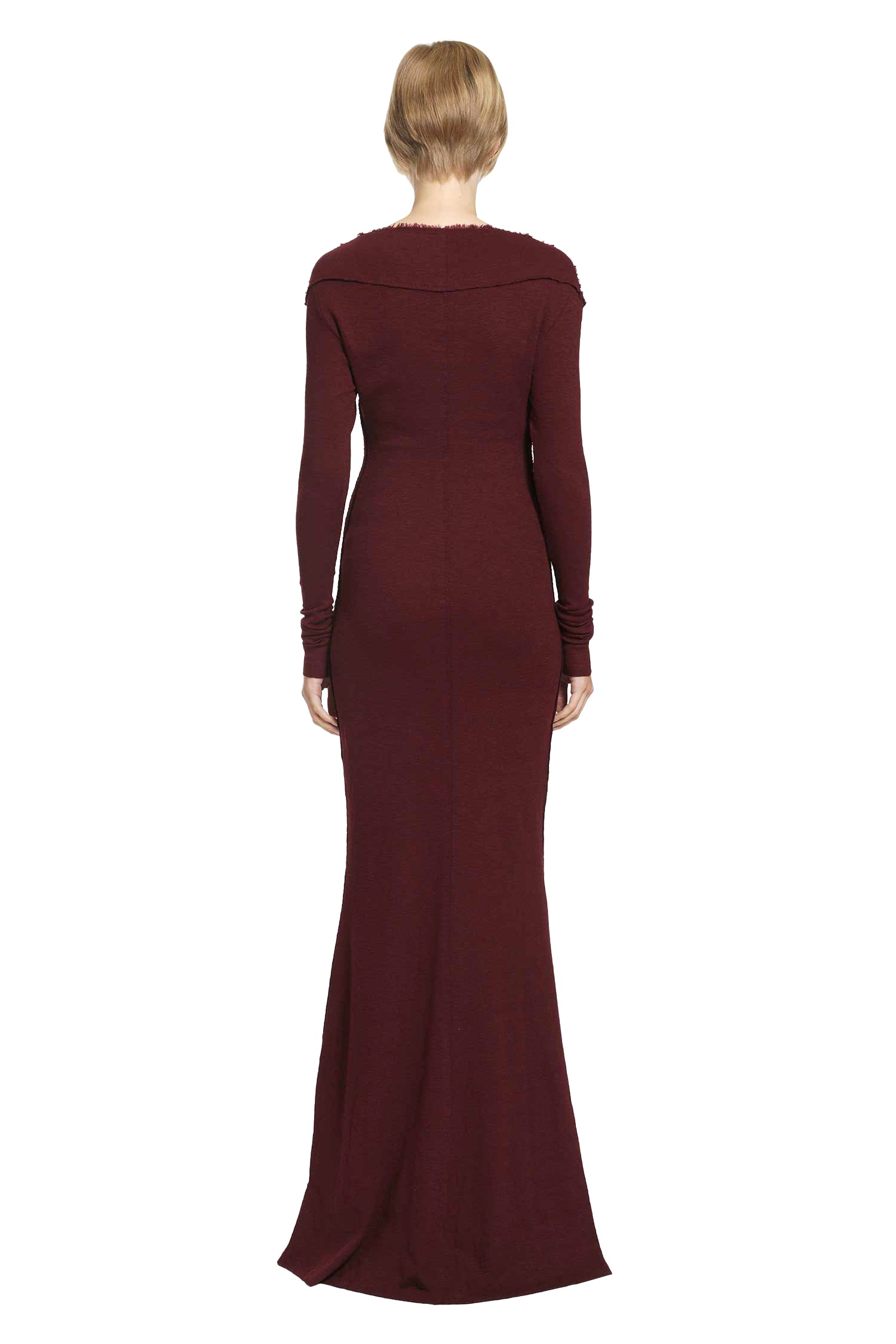DAISY Slubbed Rib Dress with Frayed Edges woman