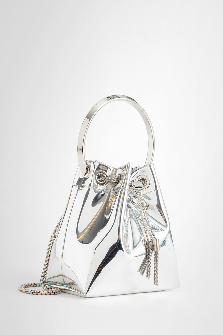 JIMMY CHOO WOMAN SILVER MINI BAGS