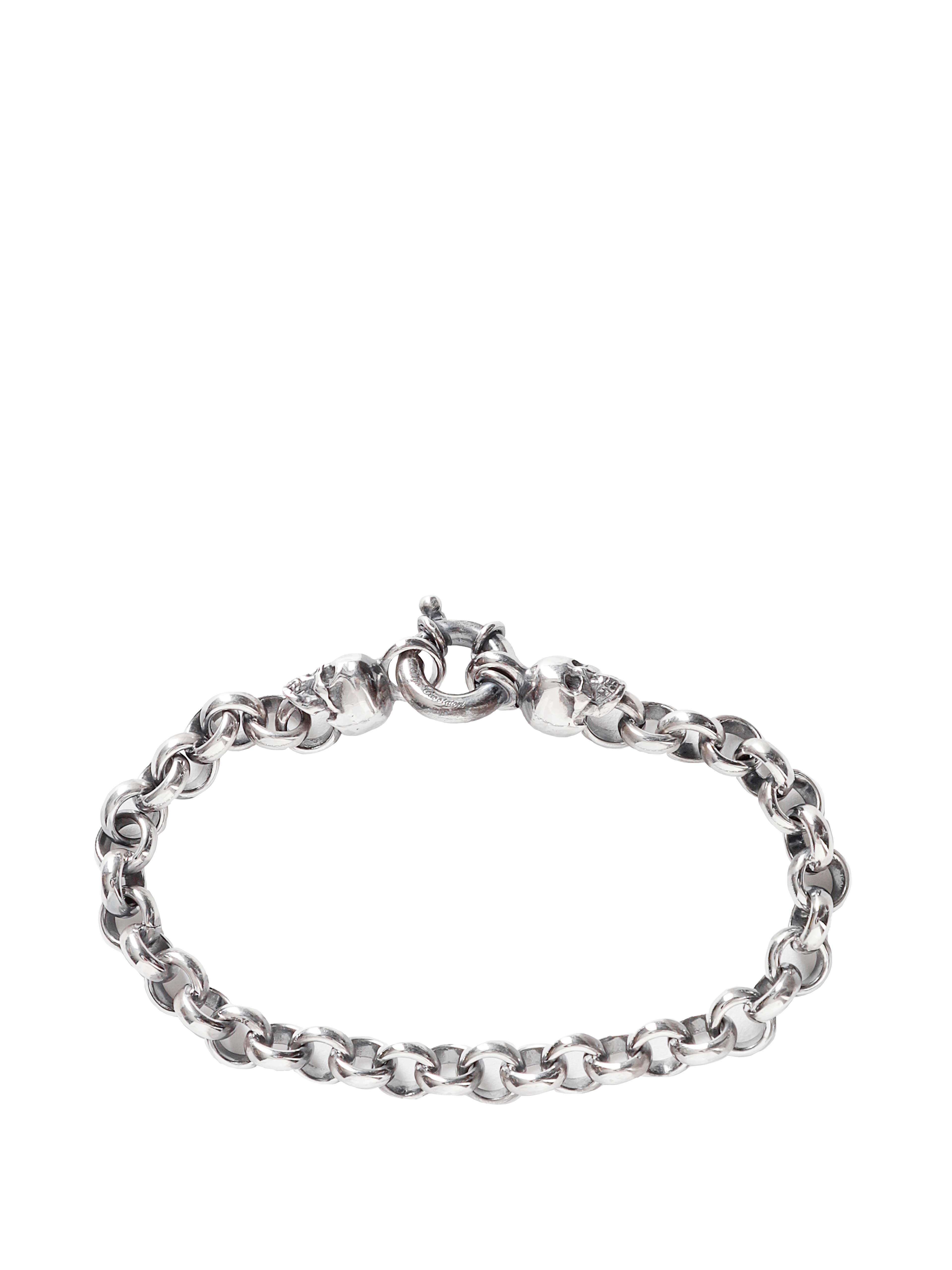 Jail Chain And Skulls Bracelet