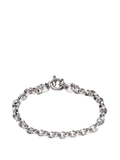 Jail Chain And Skulls Bracelet