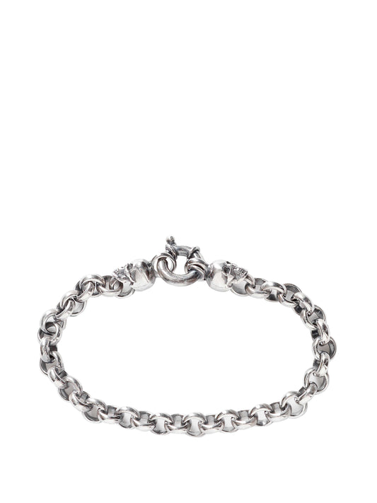 Jail Chain And Skulls Bracelet