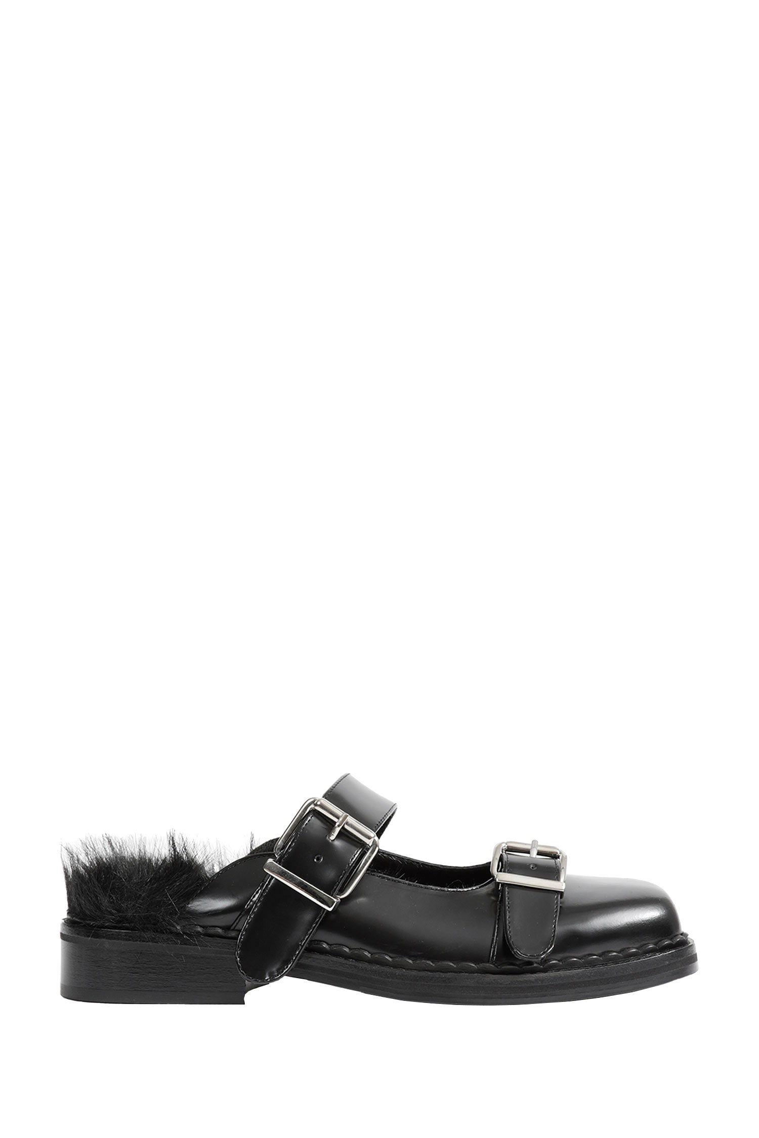 Buckled Mary Jane Mules