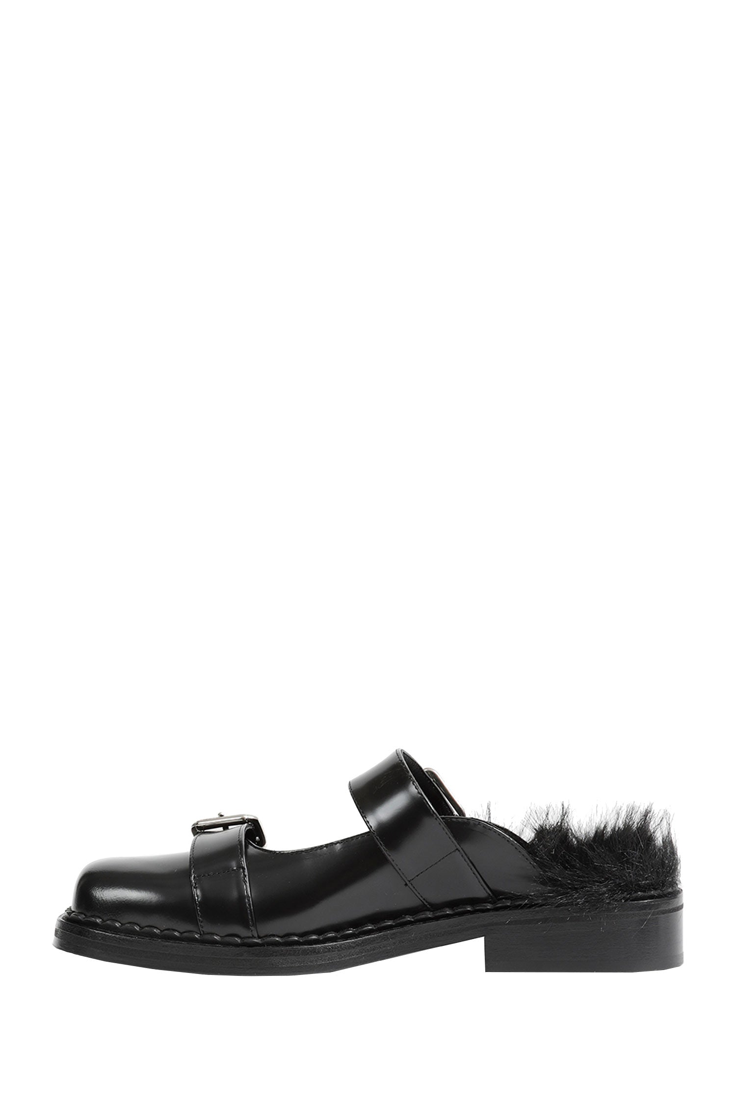Buckled Mary Jane Mules