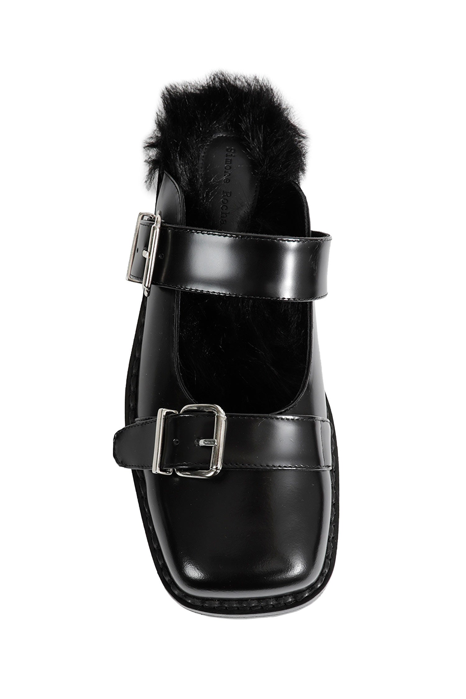 Buckled Mary Jane Mules