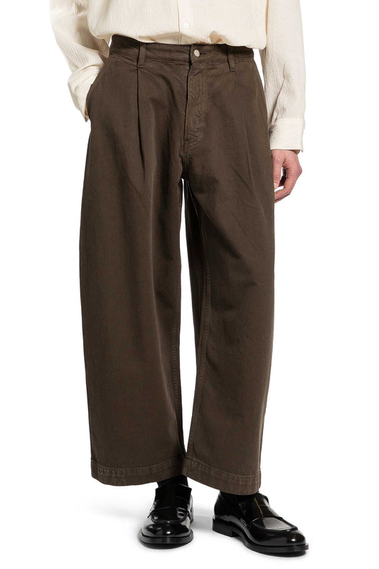 Denim Pleated Carpenter Pants