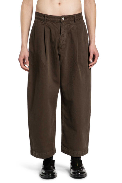 Denim Pleated Carpenter Pants