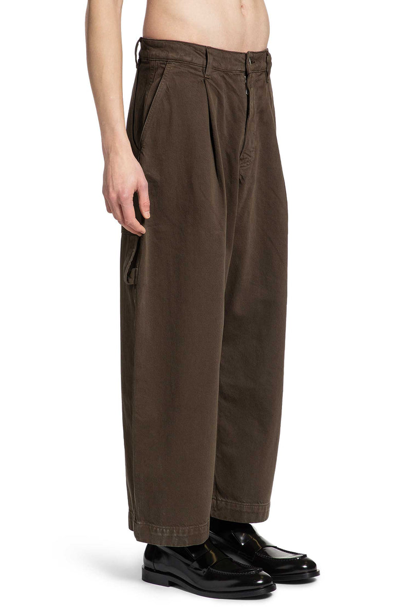 Denim Pleated Carpenter Pants