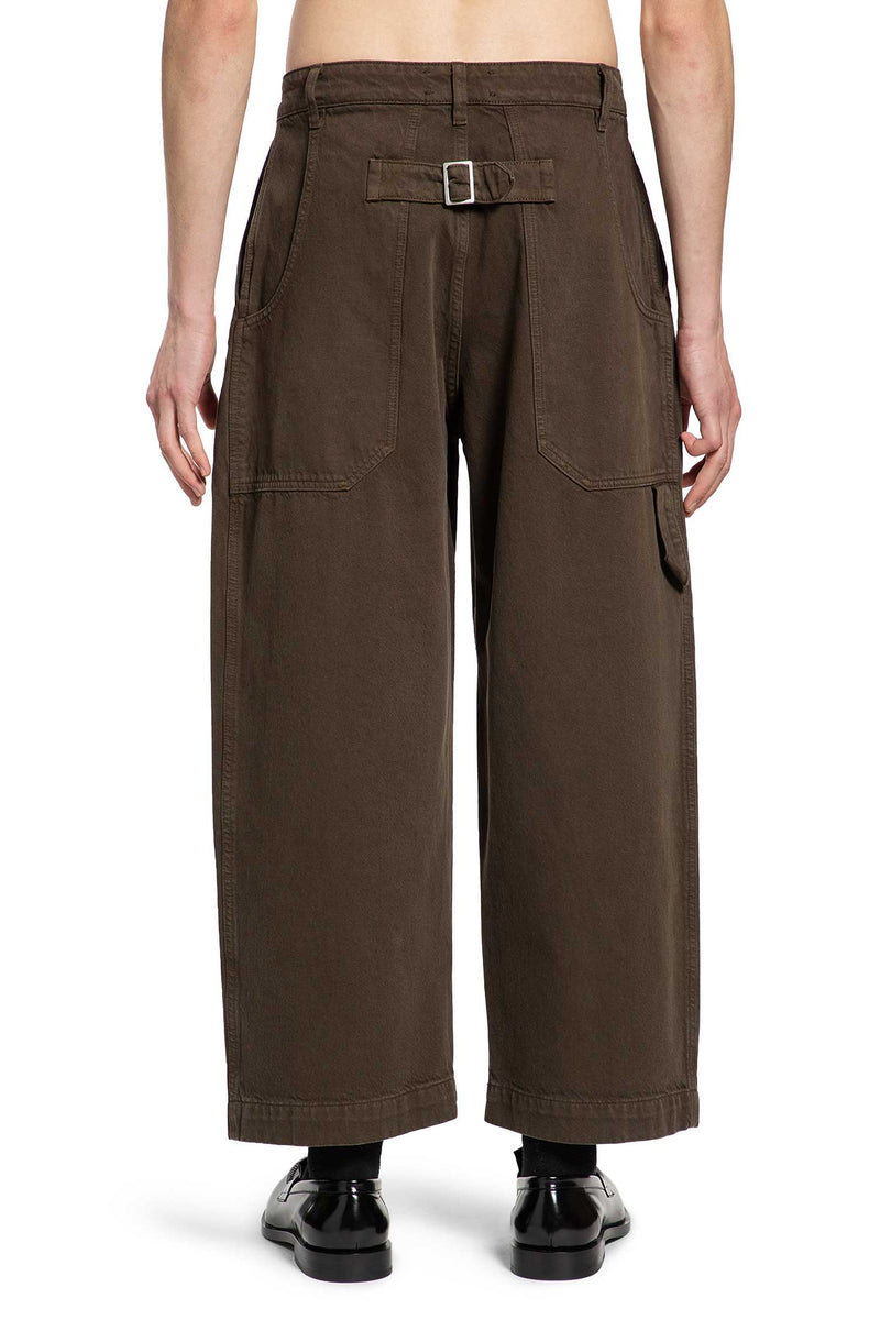 Denim Pleated Carpenter Pants