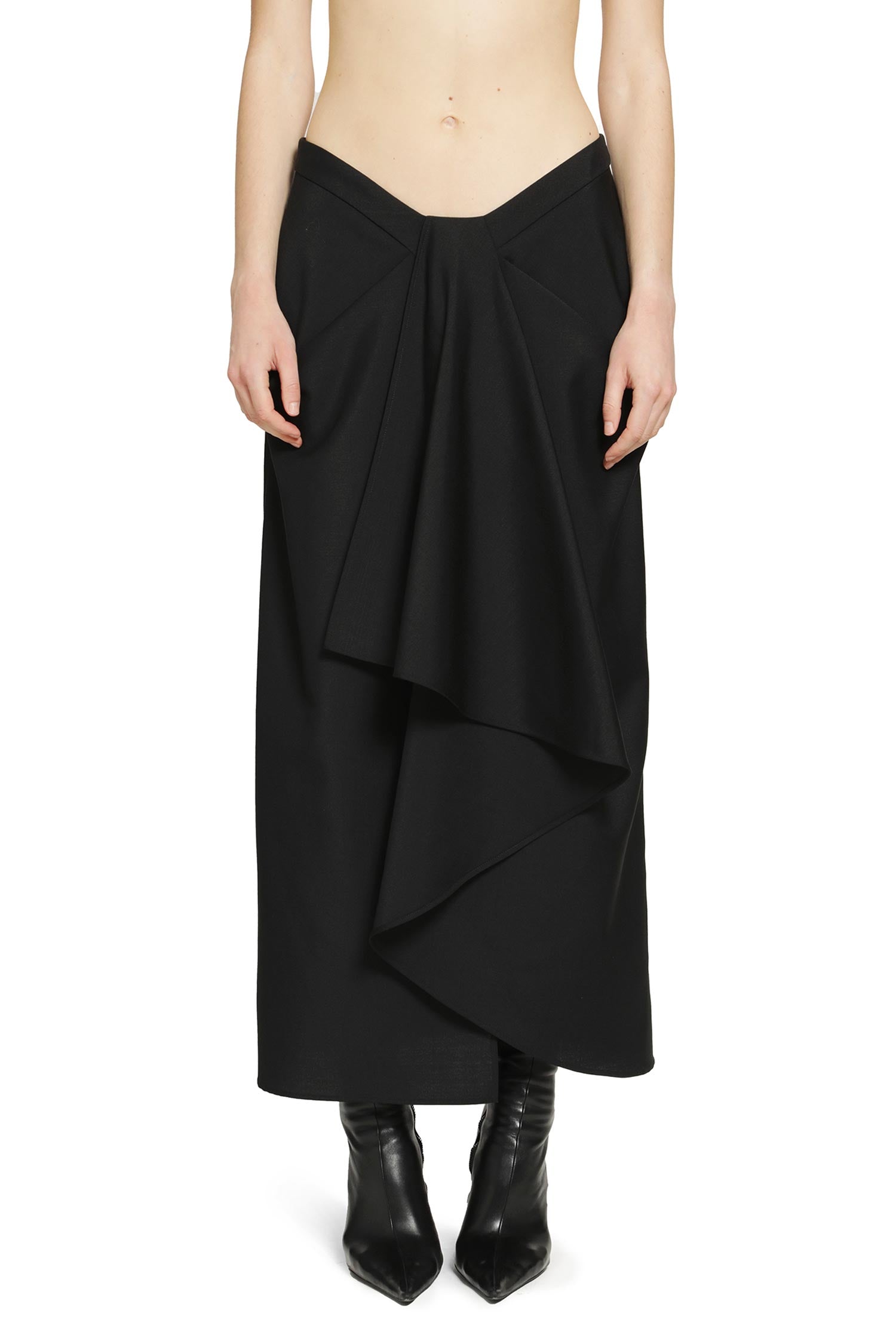 GIVENCHY Draped Wool Mohair Skirt woman