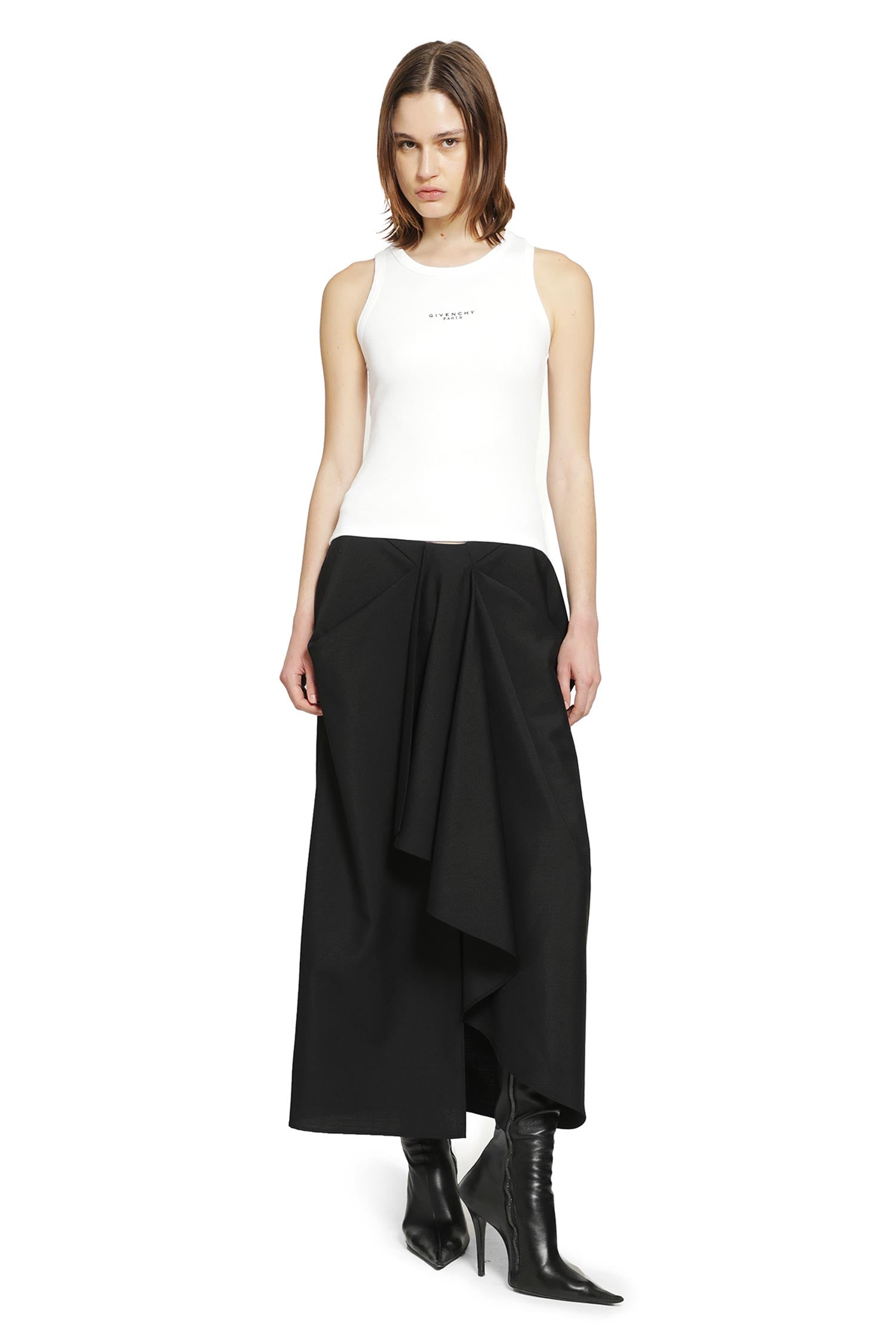 GIVENCHY Draped Wool Mohair Skirt woman