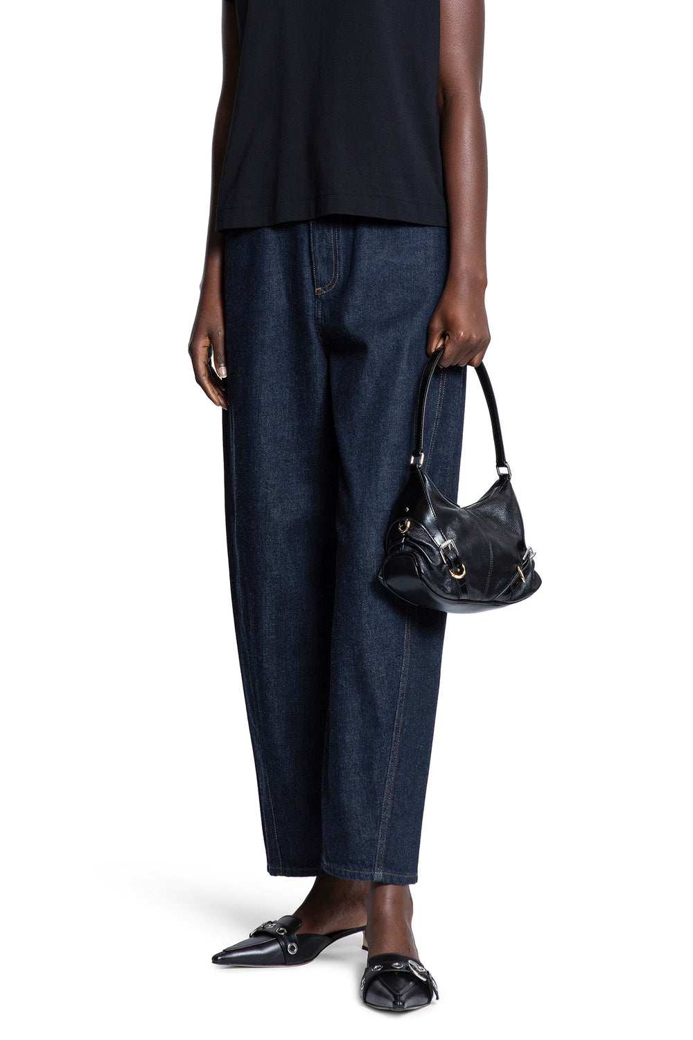 Cocoon Pants in Raw Denim