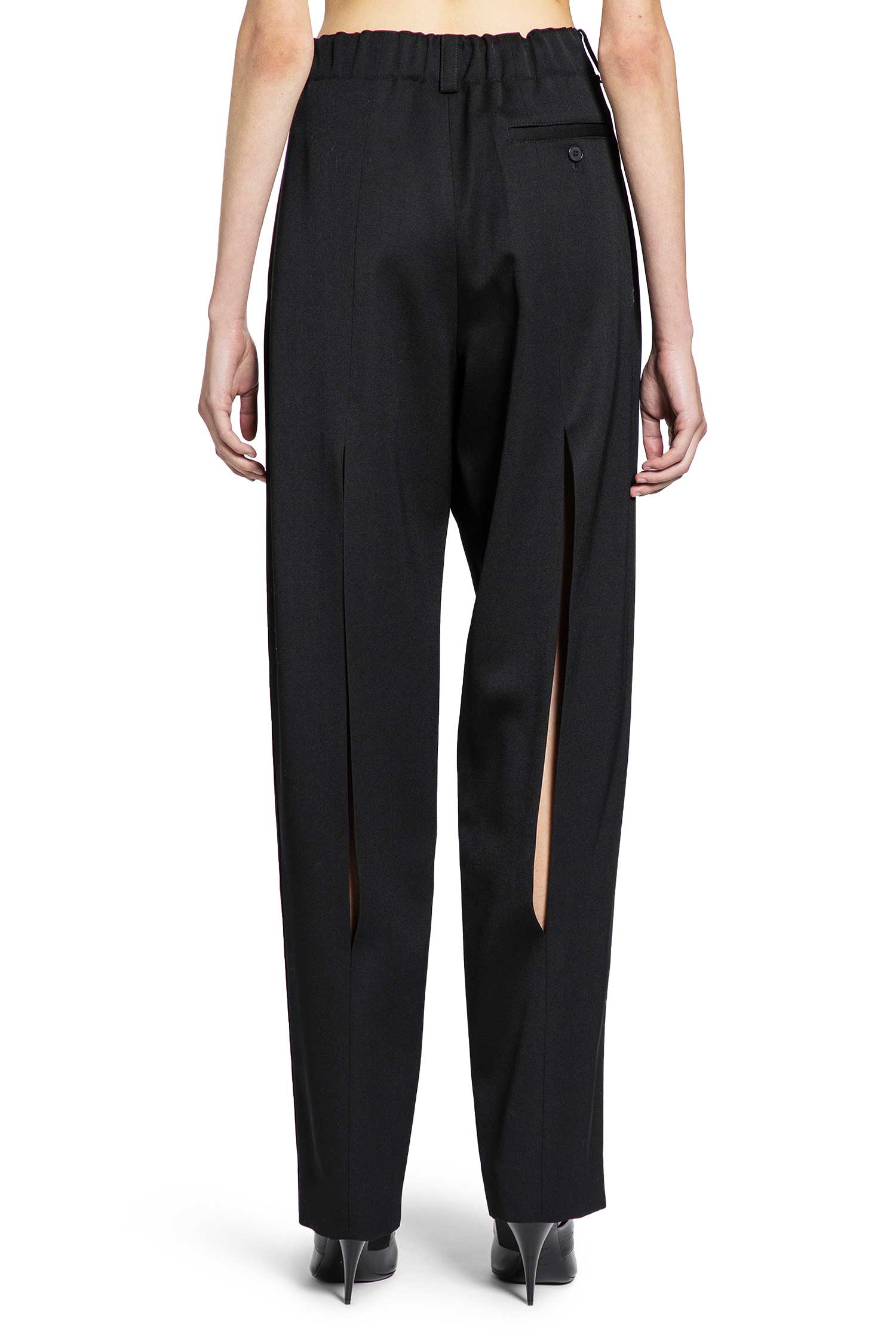 Slashed Double Pleat pants in Wool