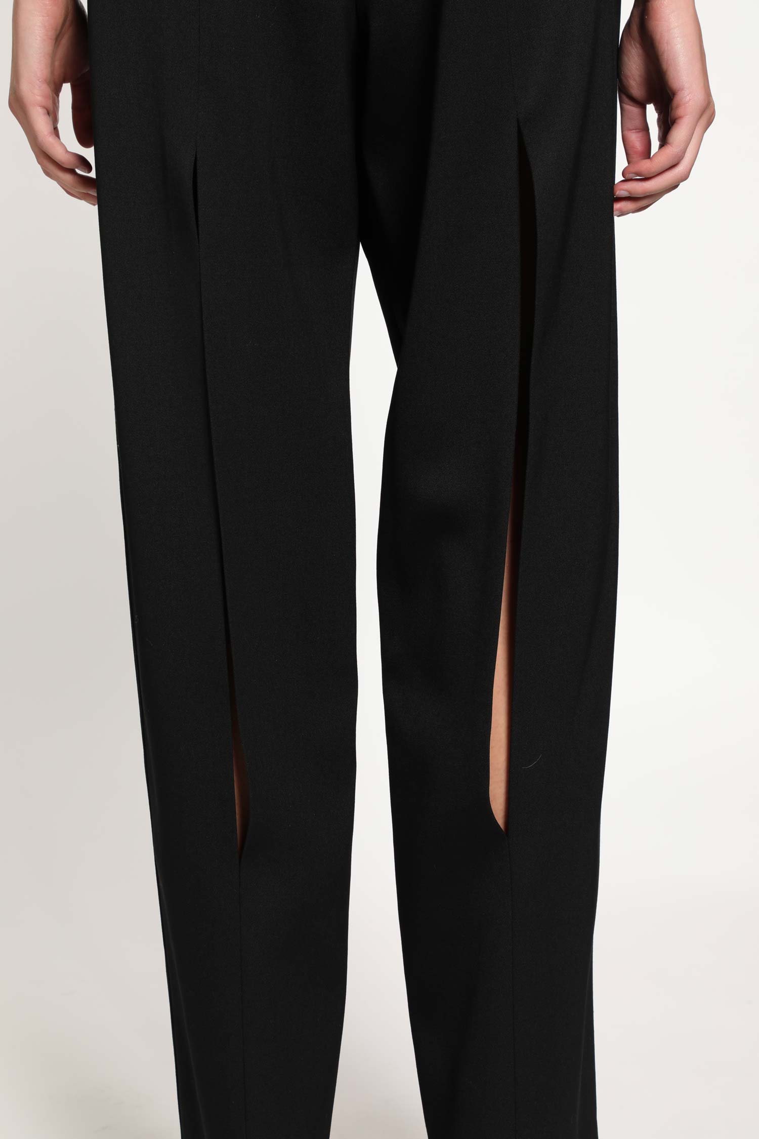 Slashed Double Pleat pants in Wool