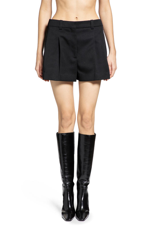 Pleated Shorts in Grain de Poudre