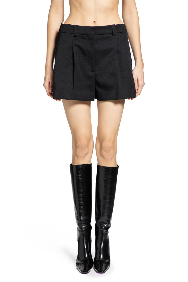 Pleated Shorts in Grain de Poudre