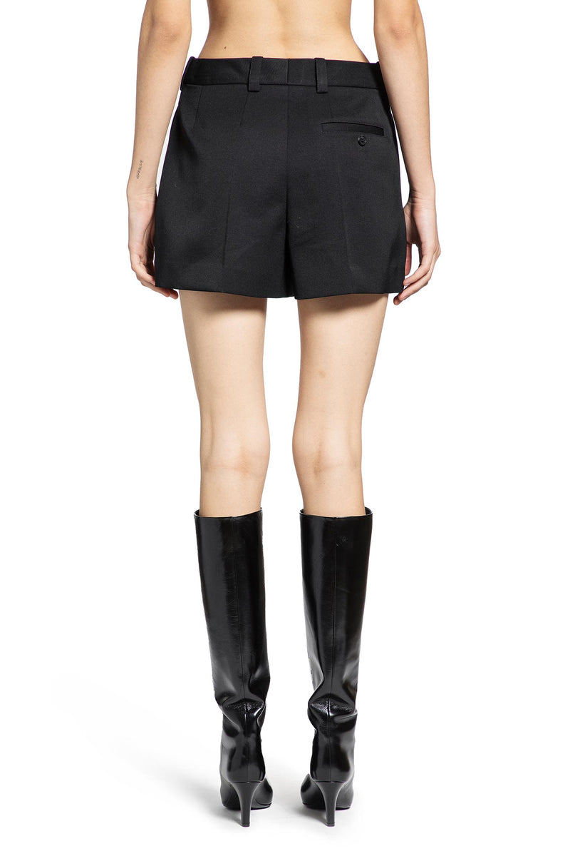 Pleated Shorts in Grain de Poudre