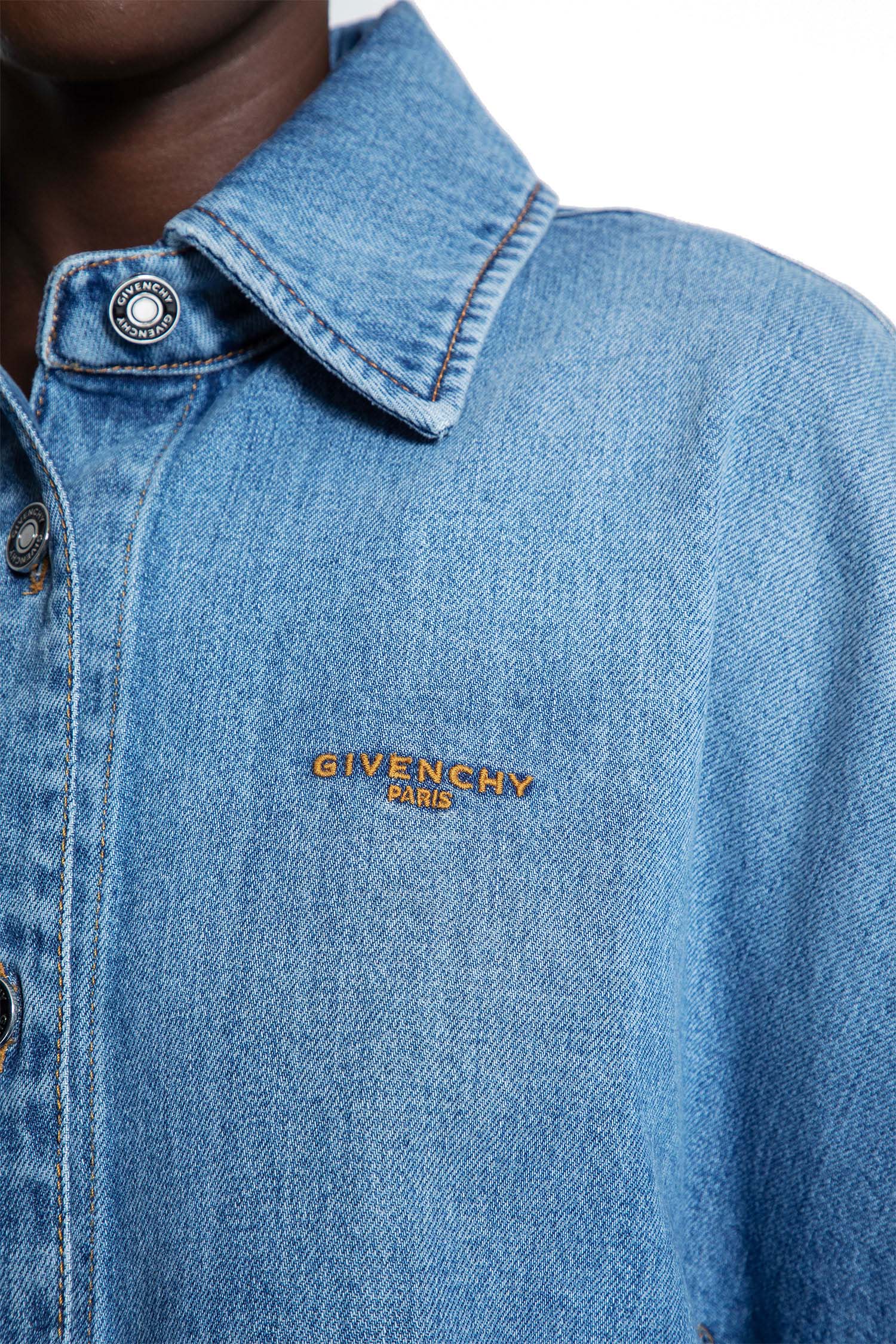 Cocoon Shirt in Washed Denim