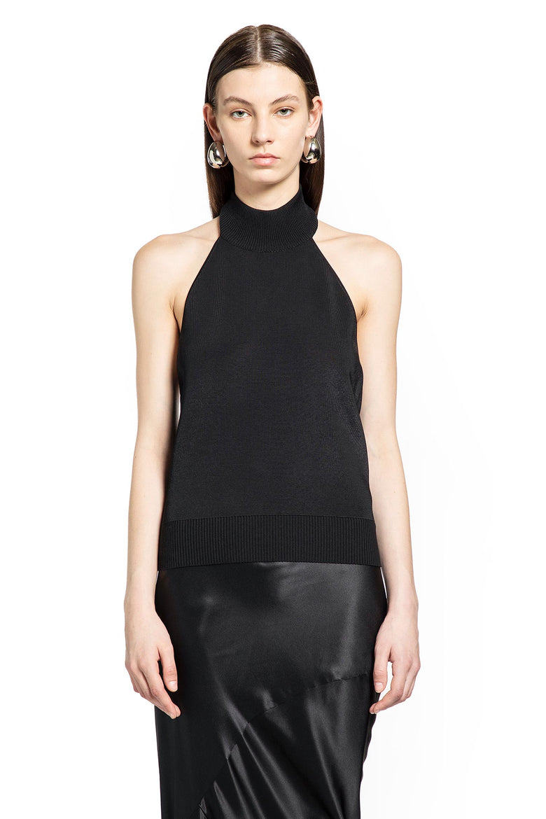 Halterneck top in Wool Viscose