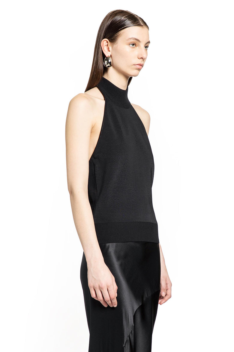 Halterneck top in Wool Viscose