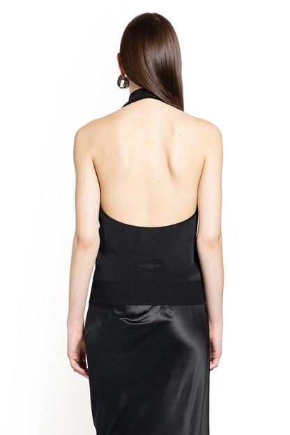 Halterneck top in Wool Viscose