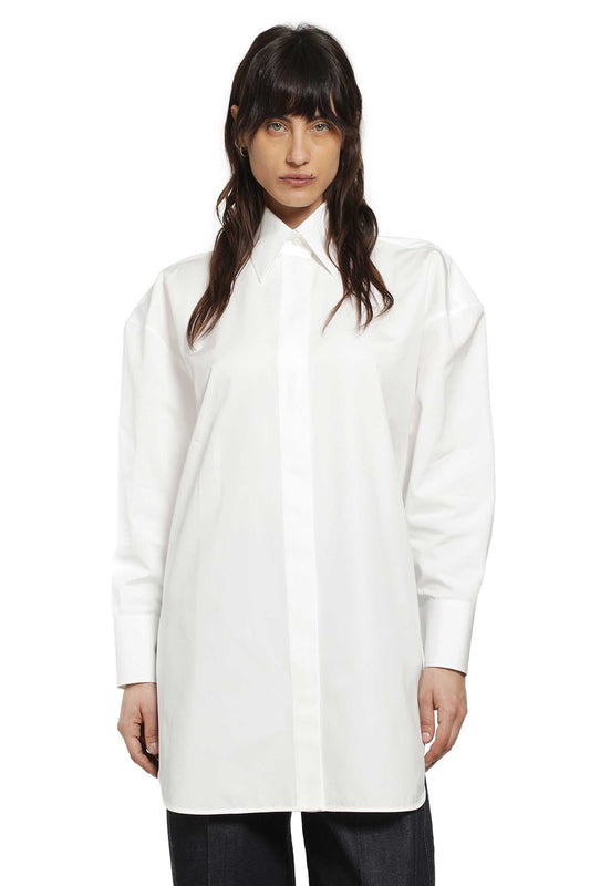 Asymmetric Poplin Shirt