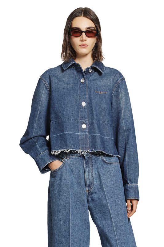 Cropped Denim Shirt