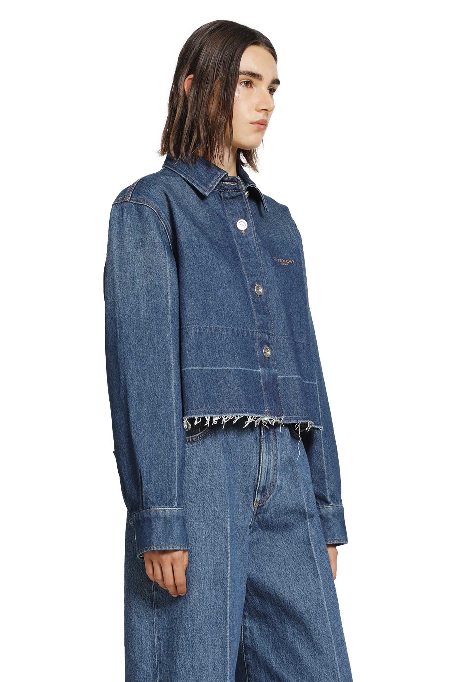 GIVENCHY Cropped Denim Shirt woman
