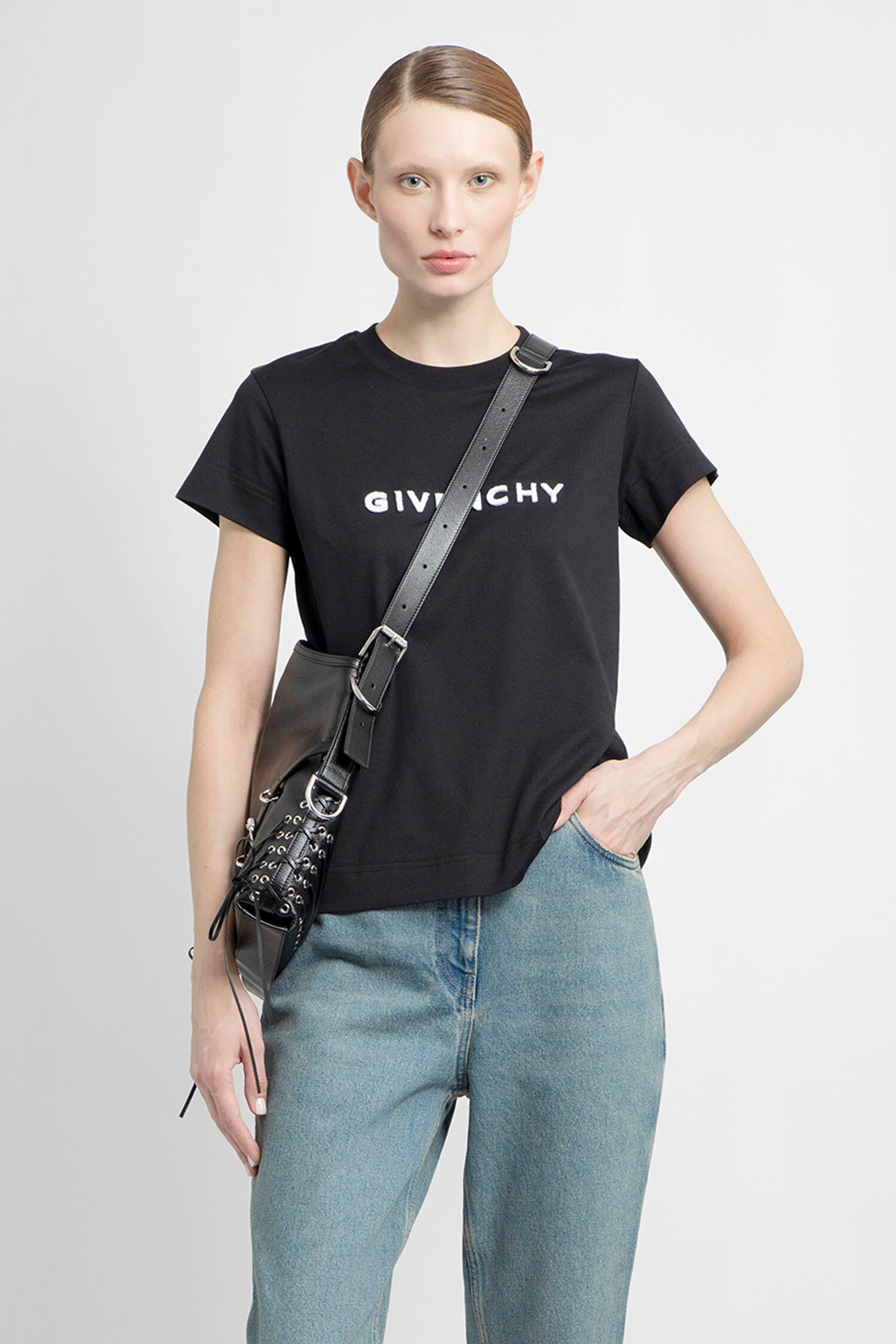 GIVENCHY WOMAN BLACK T-SHIRTS