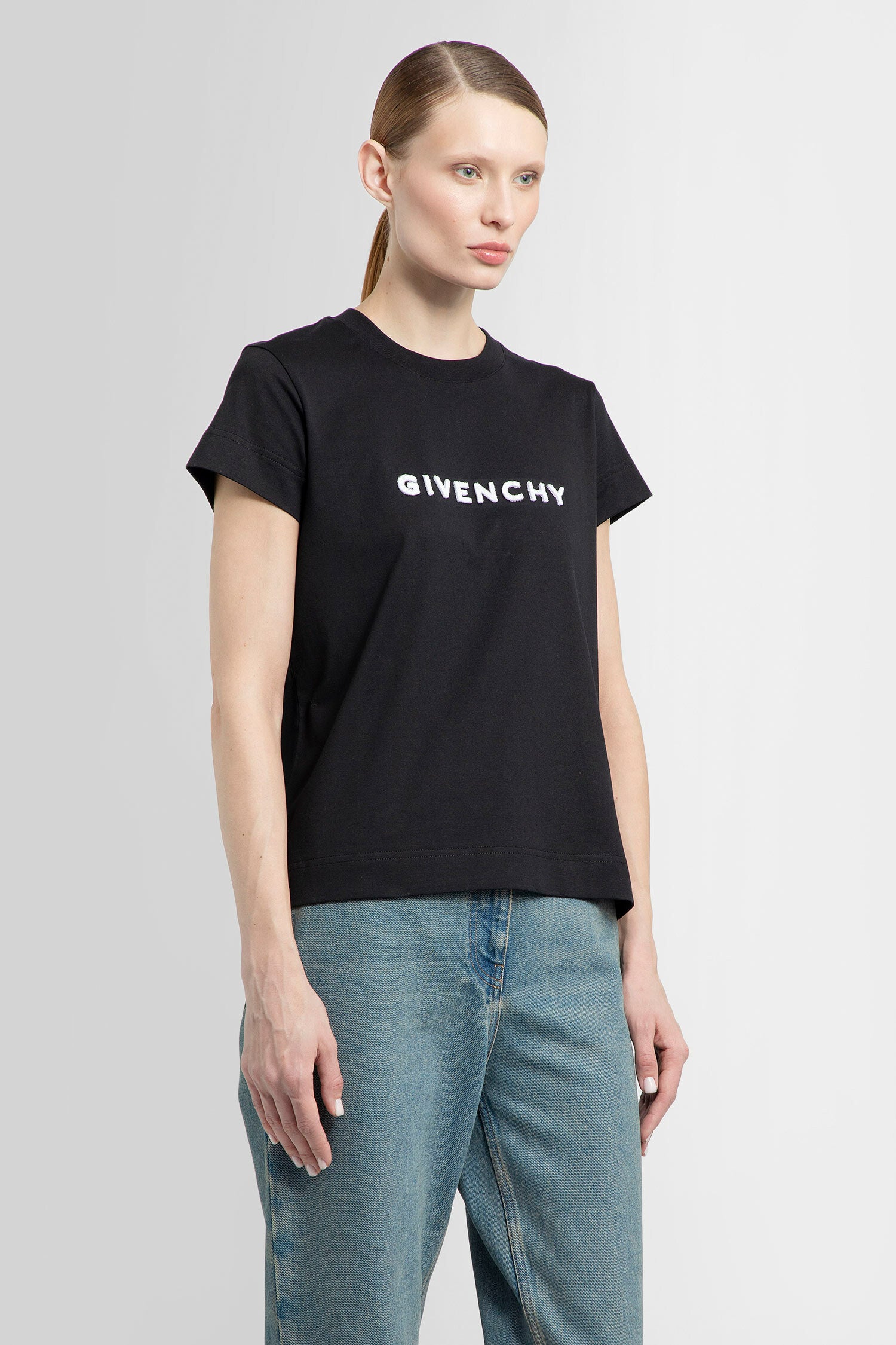 GIVENCHY WOMAN BLACK T-SHIRTS & TANK TOPS