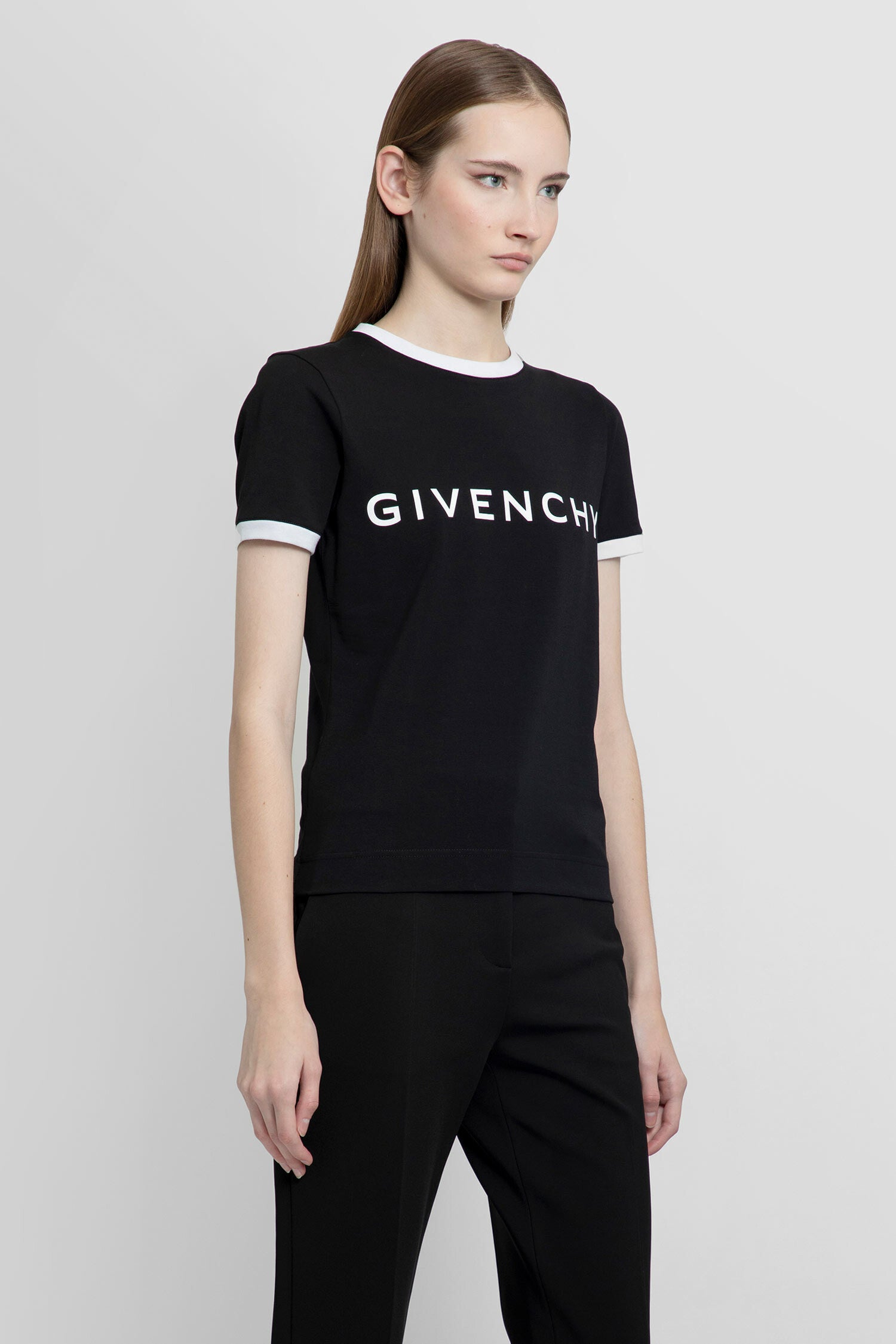 GIVENCHY WOMAN BLACK&WHITE T-SHIRTS & TANK TOPS