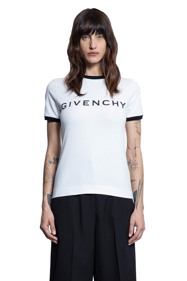 GIVENCHY WOMAN BLACK&WHITE T-SHIRTS & TANK TOPS