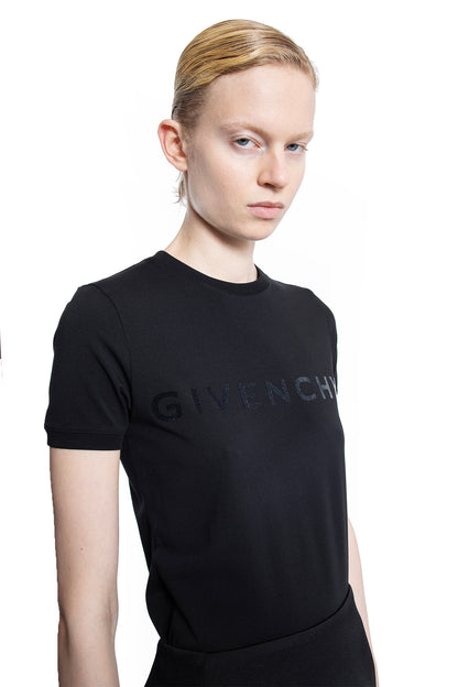 GIVENCHY WOMAN BLACK T-SHIRTS & TANK TOPS