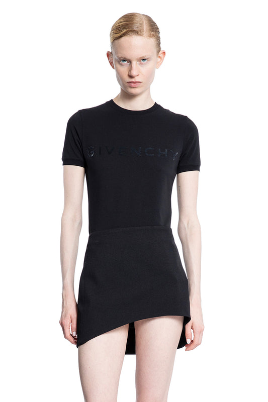 GIVENCHY WOMAN BLACK T-SHIRTS & TANK TOPS