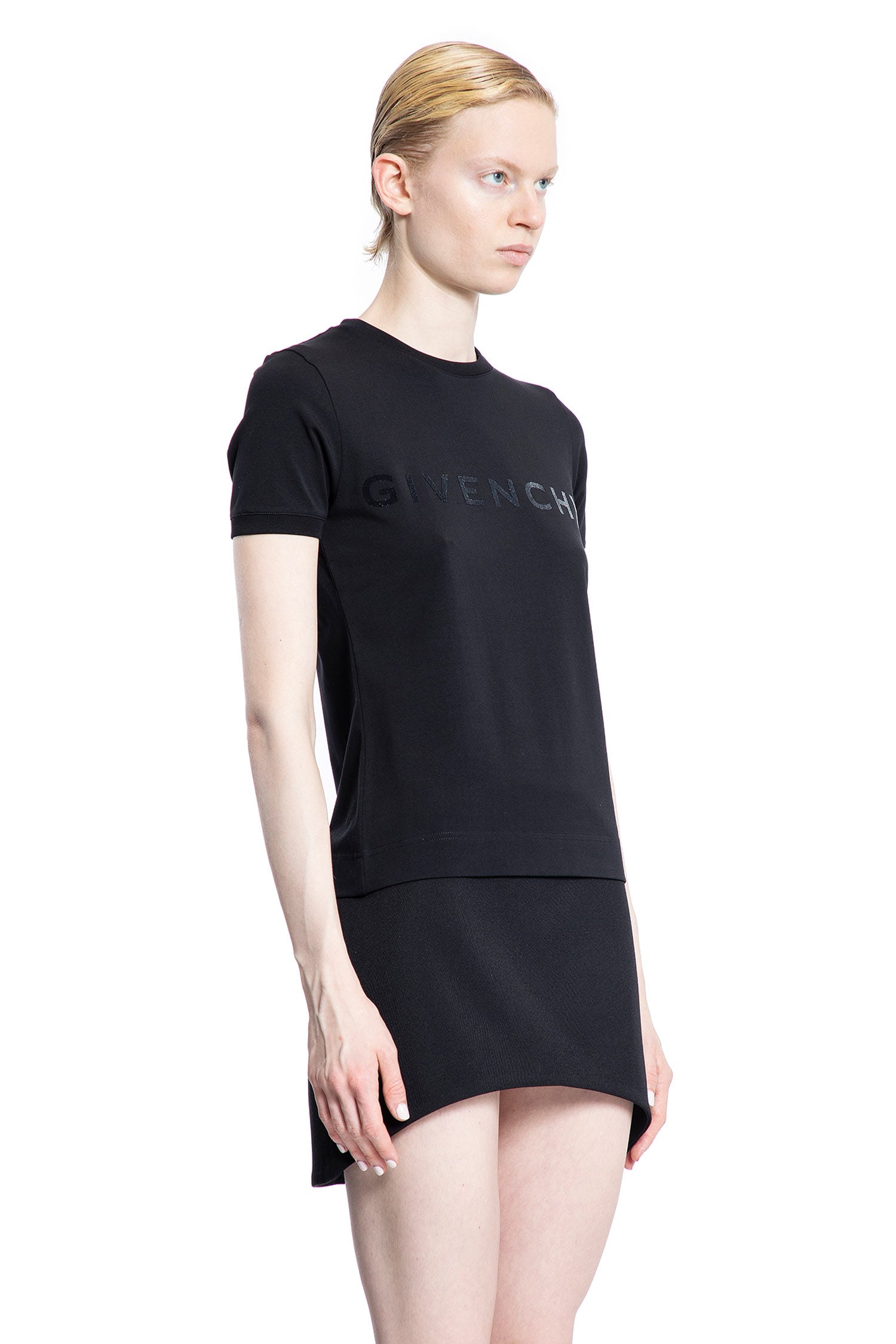 GIVENCHY WOMAN BLACK T-SHIRTS & TANK TOPS