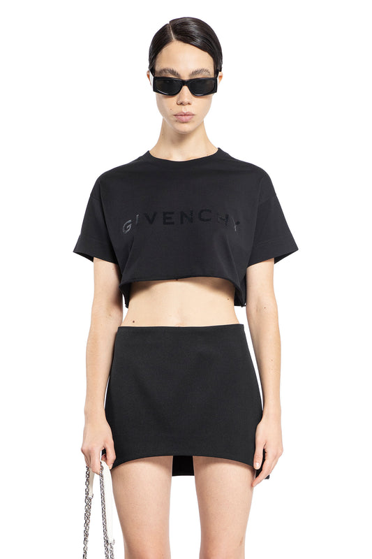 GIVENCHY WOMAN BLACK T-SHIRTS & TANK TOPS