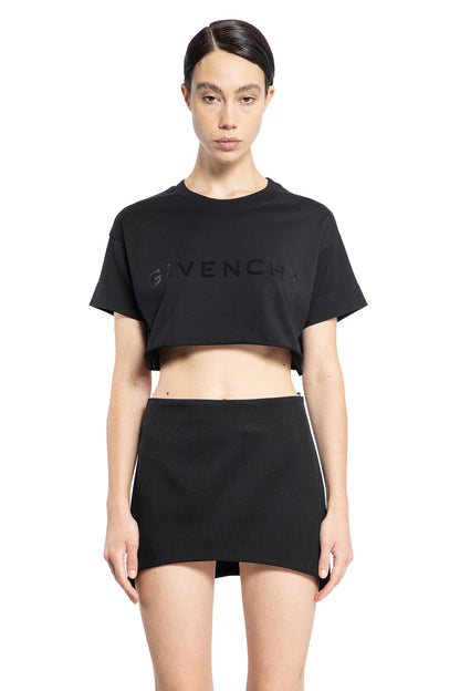 GIVENCHY WOMAN BLACK T-SHIRTS & TANK TOPS